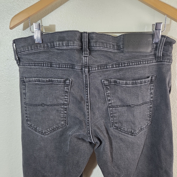 Men’s Lucky Brand 110 Slim Fit Burnout Black Denim Jeans Size W33 L32 - Picture 9 of 14